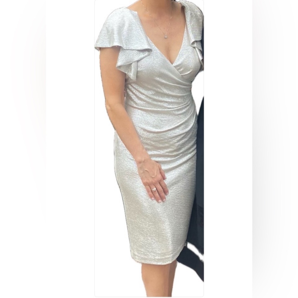 Ralph Lauren silver cocktail dress